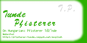 tunde pfisterer business card